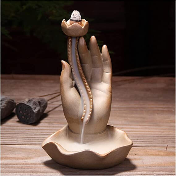 hand incense waterfall